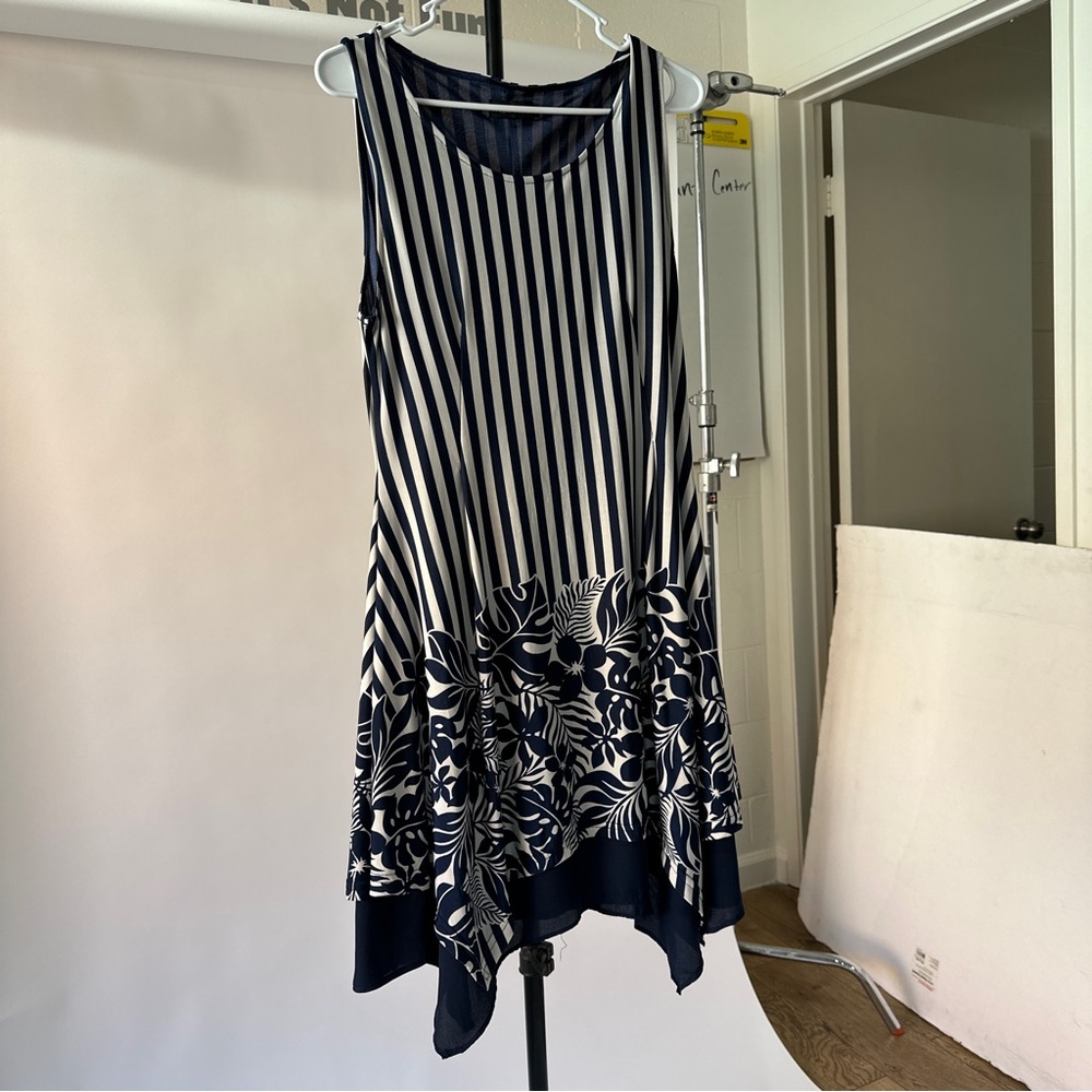 Reborn Navy and White Dress